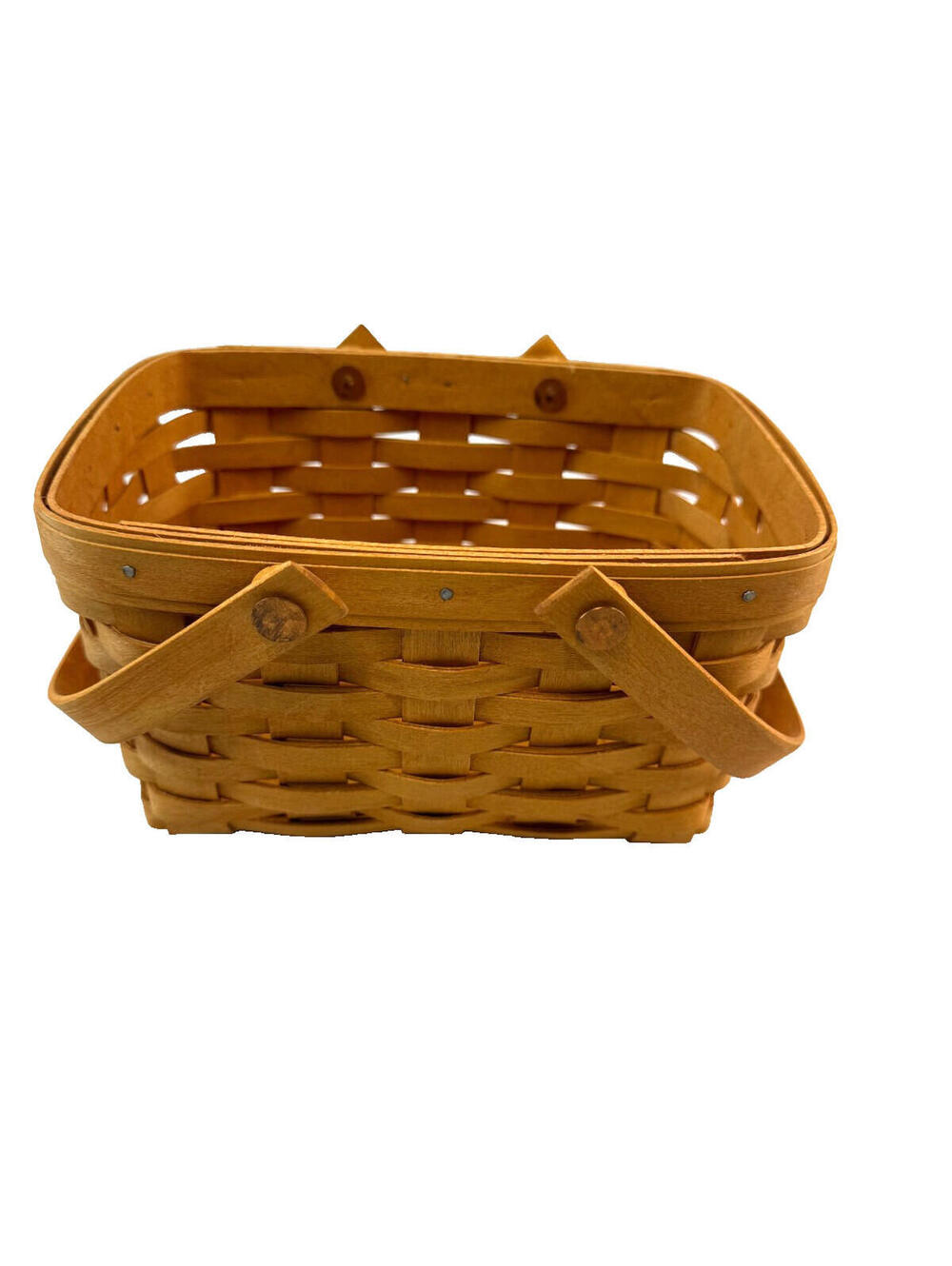 2002 Longaberger Little Market Basket 7.75"L x 5.5"W x 4.5"H Made in USA